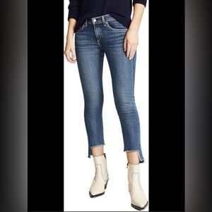 Rag & Bone Low Rise Capri Jeans Frayed Hem Size 29